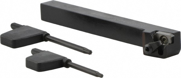 Indexable Threading Toolholder: External, Right Hand, Uses 1.5 Inserts, 5 x 5 mm Shank