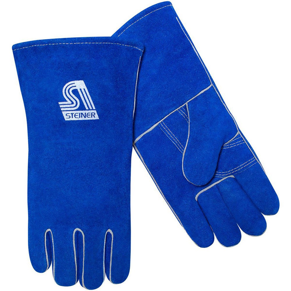 Welding Gloves: Size X-Large, Cowhide Leather, Stick Welding Application