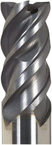 Corner Radius End Mill: 16 mm Dia, 40 mm LOC, 0.4 mm Radius, 4 Flutes, Solid Carbide