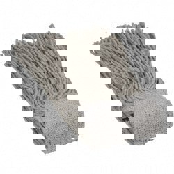 Wet Mop Cut: Clamp Jaw, Medium, White Mop, Cotton