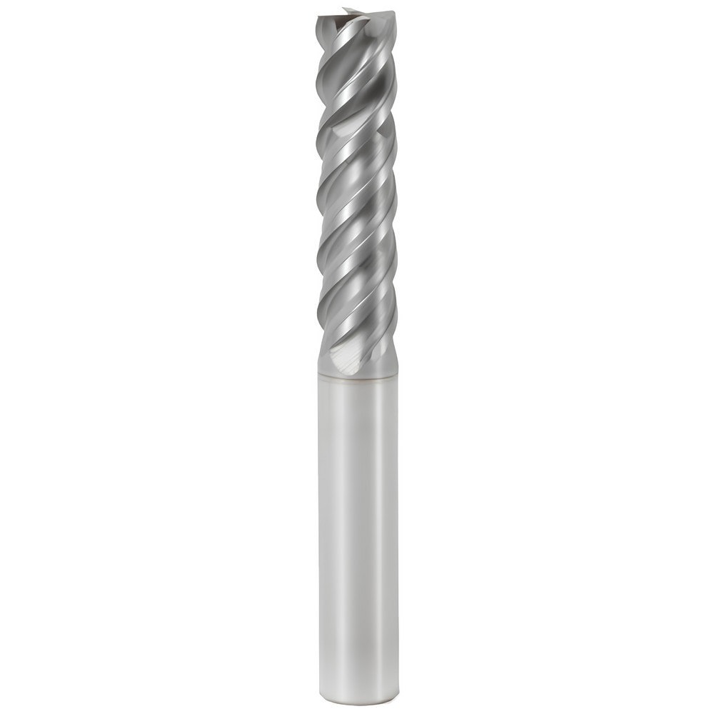 Corner Chamfer End Mill: 8 mm Dia, 32 mm LOC, 4 Flutes, 0.1 mm Chamfer Width, Solid Carbide