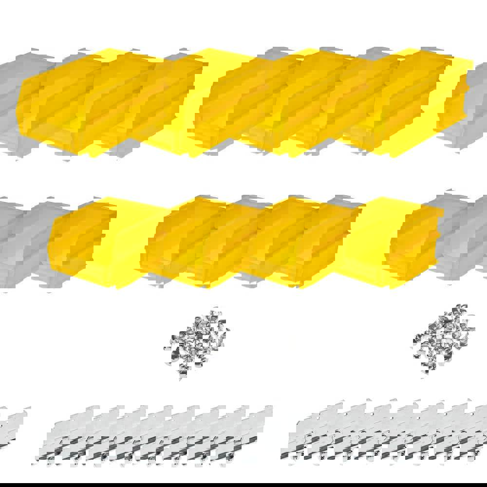 Plastic Hang & Stack Bin: Yellow, 6-3/4 x 2-13/16 x 3-9/16