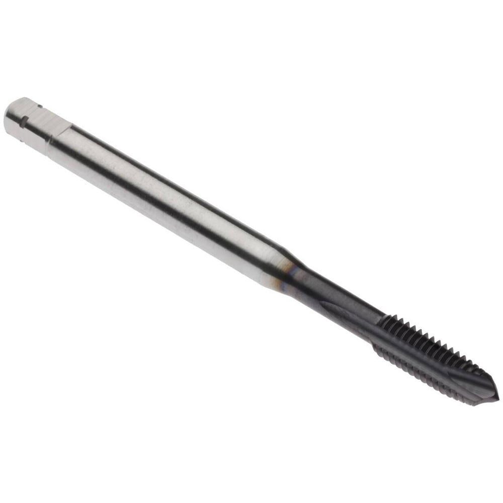 Spiral Point Tap: M1.4x0.3 Metric, 2 Flutes, Plug Chamfer, 5HX Class of Fit, High-Speed Steel-E-PM, AlTiN Coated