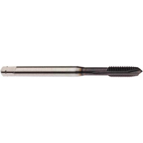 Spiral Point Tap: M1.6 x 0.35, Metric, 2 Flutes, Plug, 6HX, Powdered Metal, AlTiN Finish
