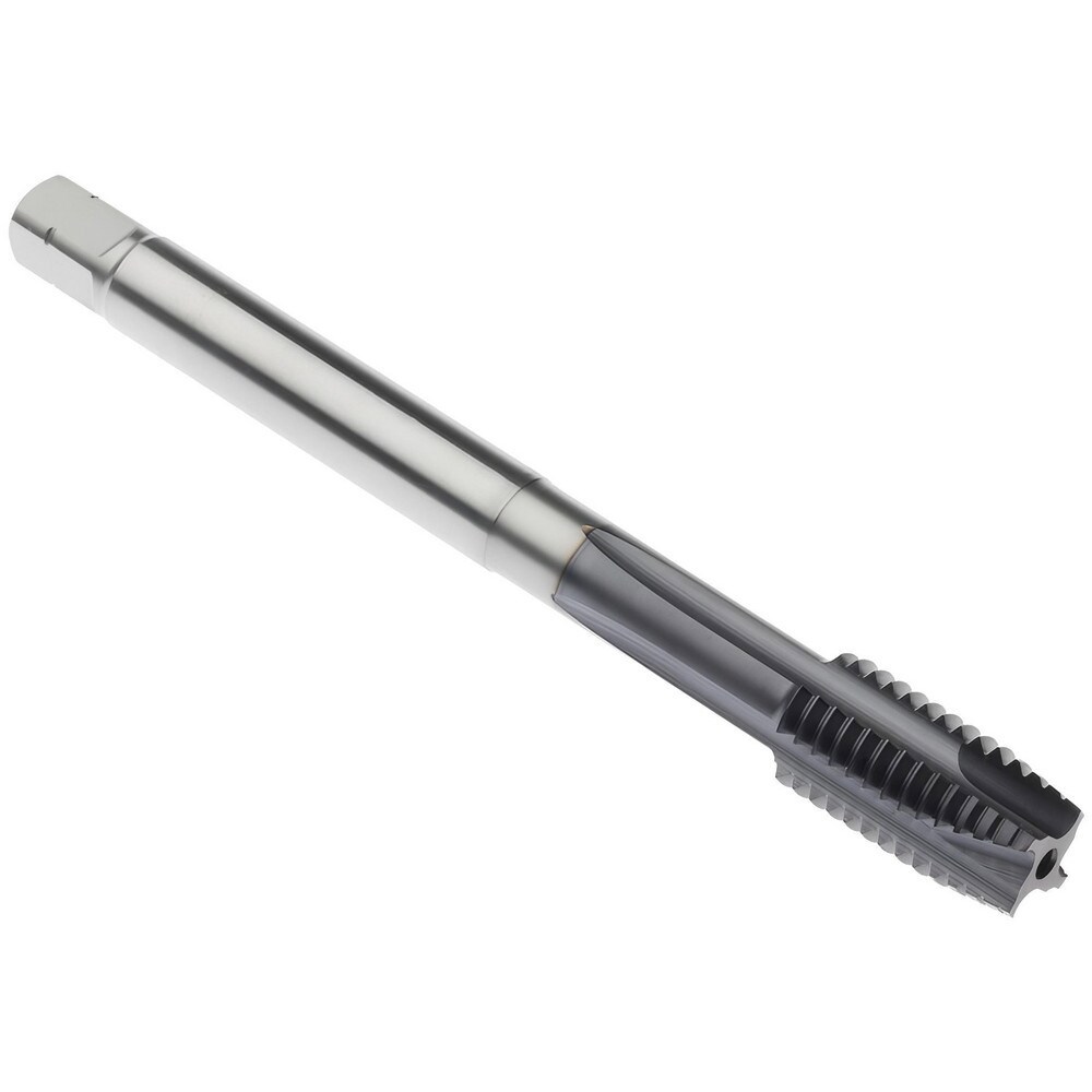 Spiral Point Tap: M6x1 Metric, 3 Flutes, Plug Chamfer, 6HX Class of Fit, High-Speed Steel-E-PM, AlTiN Coated