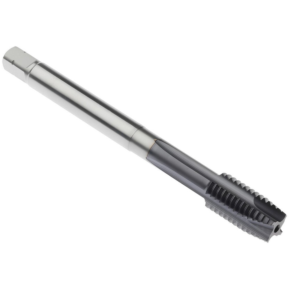 Spiral Point Tap: M8x1.25 Metric, 3 Flutes, Plug Chamfer, 6HX Class of Fit, High-Speed Steel-E-PM, AlTiN Coated