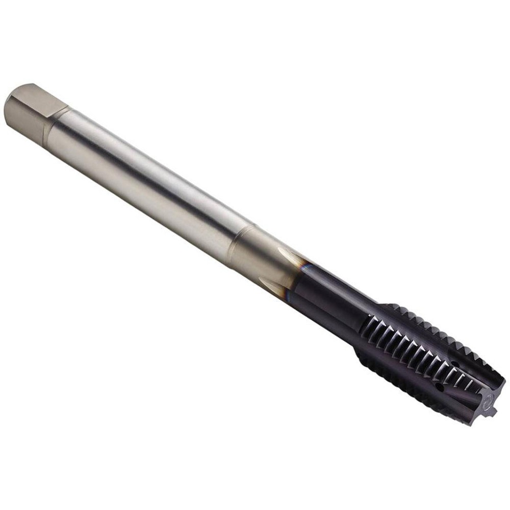 Spiral Point Tap: M24x3 Metric, 4 Flutes, Plug Chamfer, 6HX Class of Fit, High-Speed Steel-E-PM, AlTiN Coated