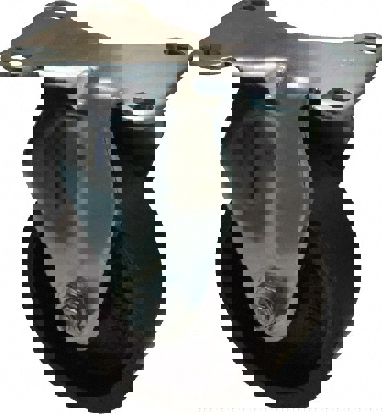 Rigid Top Plate Caster: Cast Iron, 3