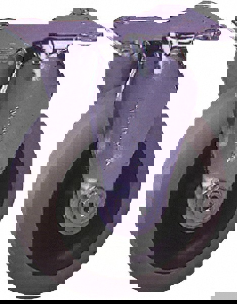 Rigid Top Plate Caster: Cast Iron, 3-1/2