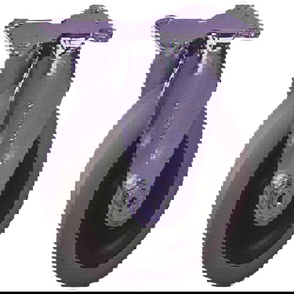 Rigid Top Plate Caster: Rubber, 3