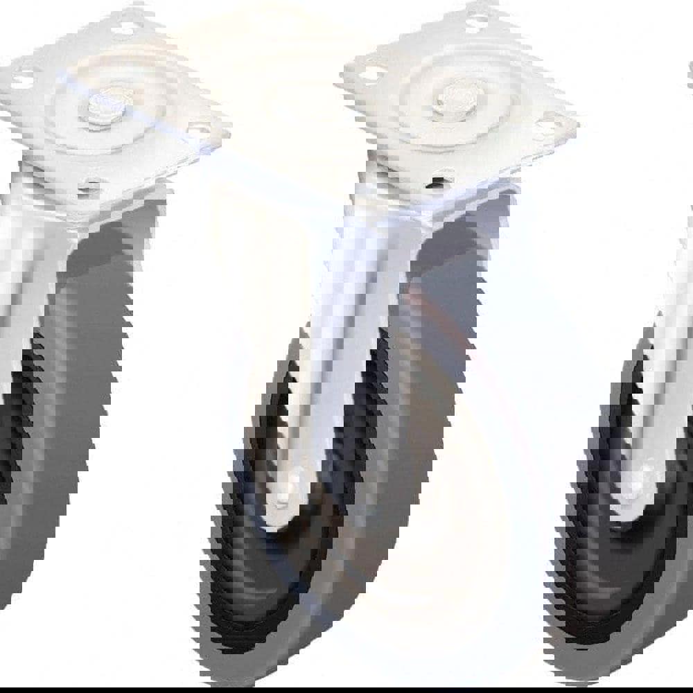 Swivel Top Plate Caster: Rubber, 3