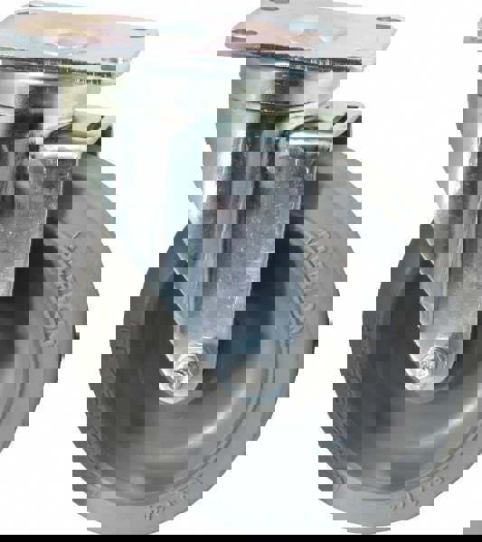 Swivel Top Plate Caster: Rubber, 5