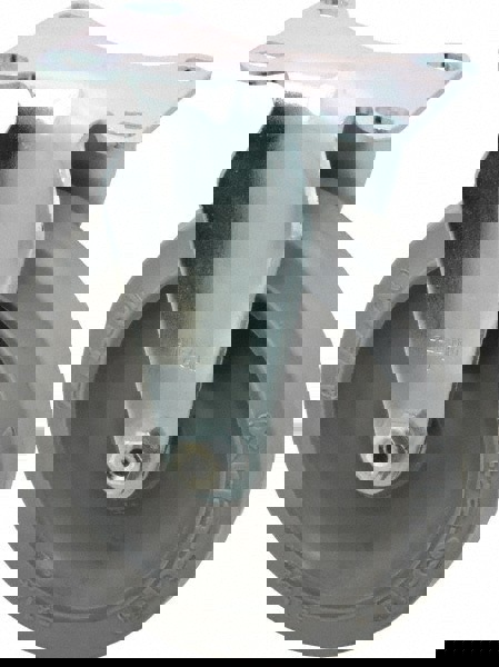Rigid Top Plate Caster: Rubber, 5