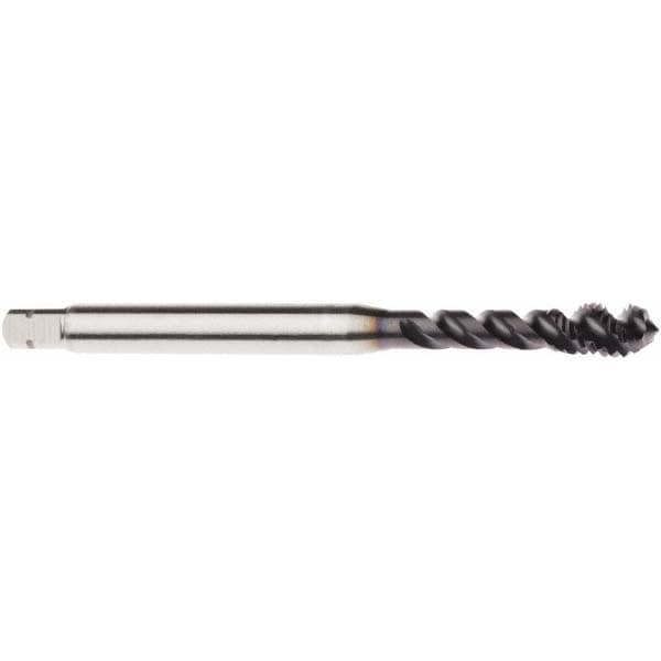 Spiral Flute Tap: M8x1.25 Metric, 3 Flutes, Modified Bottoming, 6HX Class of Fit, Powdered Metal, AlTiN Coated