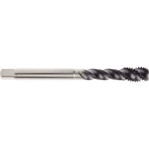 Spiral Flute Tap: M20x2.50 Metric, 4 Flutes, Modified Bottoming, 6HX Class of Fit, Powdered Metal, AlTiN Coated