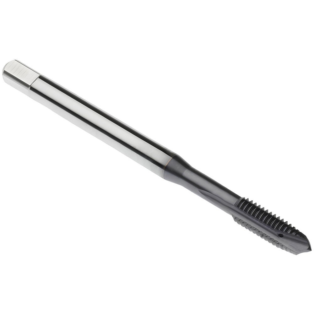 Spiral Point Tap: M5x0.8 Metric, 3 Flutes, Plug Chamfer, 6H Class of Fit, High-Speed Steel-E, TiCN Coated