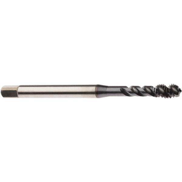 Spiral Flute Tap: M7x1.00 Metric, 3 Flutes, Modified Bottoming, 6H Class of Fit, Cobalt, TICN Coated