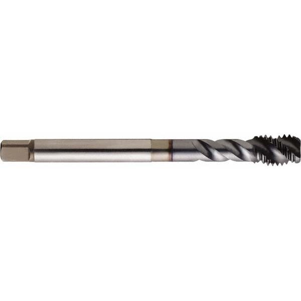 Spiral Flute Tap: M16x2.00 Metric, 4 Flutes, Modified Bottoming, 6H Class of Fit, Cobalt, TICN Coated