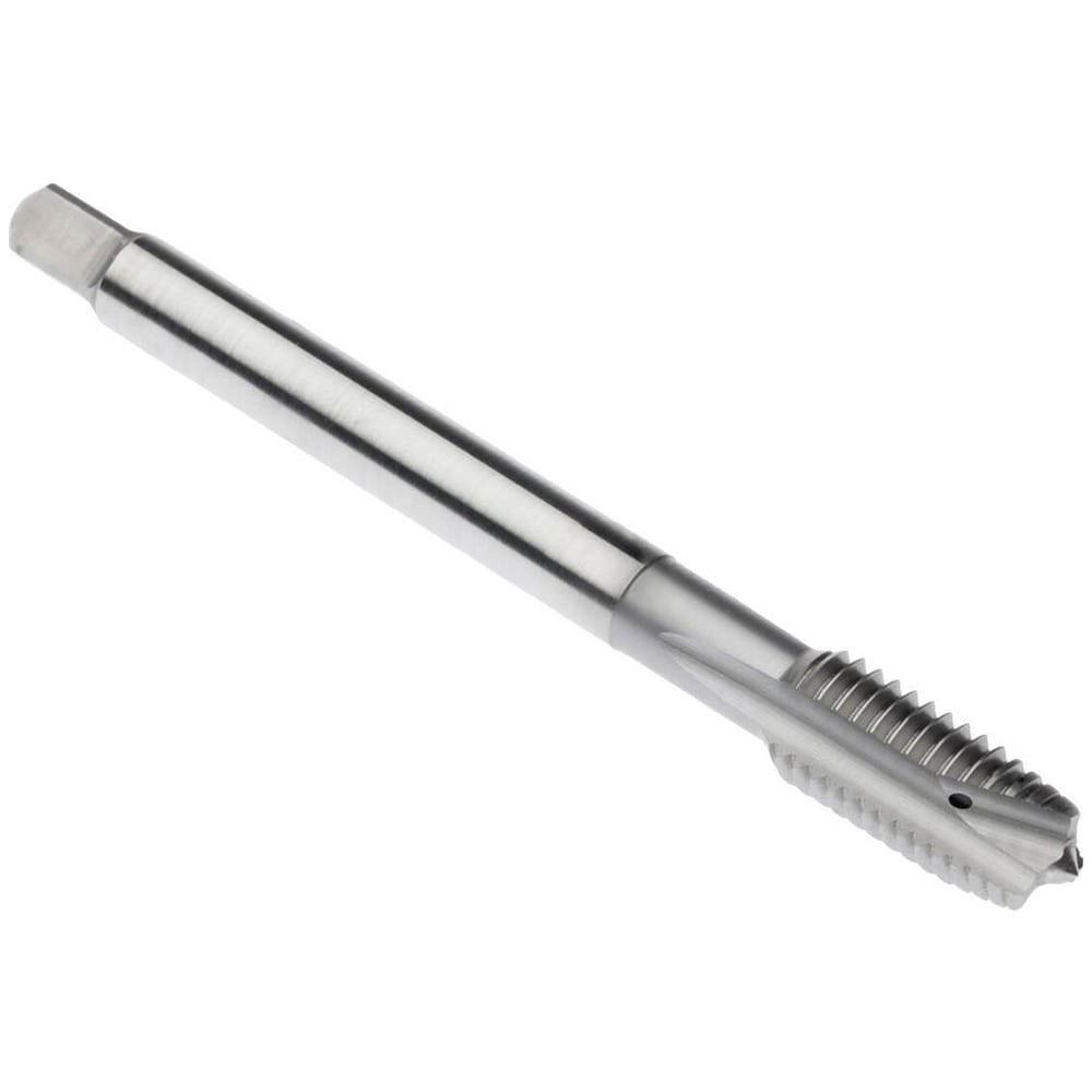 Spiral Point Tap: M16x2 Metric, 4 Flutes, Plug Chamfer, 6H Class of Fit, Powdered Metal High-Speed Steel, Bright/Uncoated