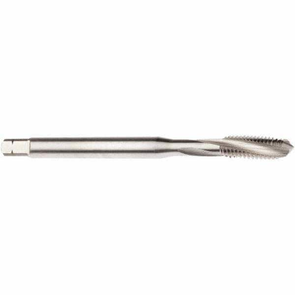 Spiral Flute Tap: M5x0.80 Metric, 3 Flutes, Modified Bottoming, 6H Class of Fit, Powdered Metal, Bright/Uncoated