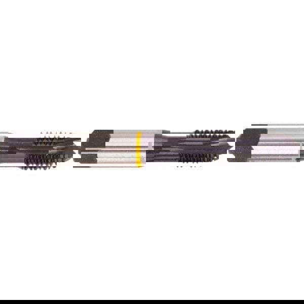 Spiral Point Tap: 3/8-16, UNC, 3 Flutes, Plug, 2B, Vanadium High Speed Steel, Oxide Finish