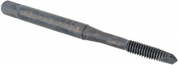 Spiral Point Tap: #10-32, UNF, 2 Flutes, Plug, 2B, Vanadium High Speed Steel, Oxide Finish