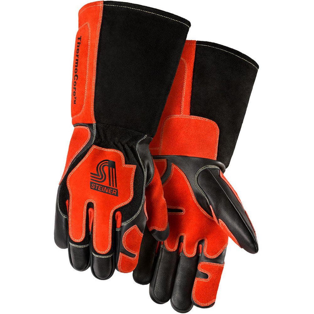 Welding Gloves: Size X-Large, Uncoated, MIG Welding & Stick Welding Application