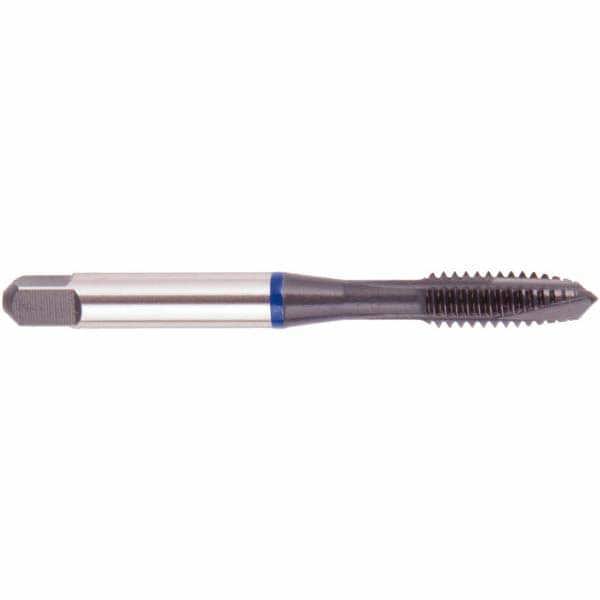 Spiral Point Tap: 5/16-18, UNC, 3 Flutes, Plug, 3B, Vanadium High Speed Steel, Oxide Finish