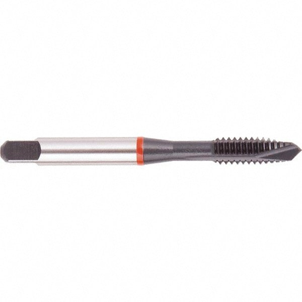 Spiral Point Tap: 3/8-16, UNC, 3 Flutes, Plug, 3B, High Speed Steel, Oxide Finish