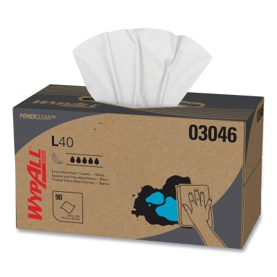 WYPALL L40 WIPES PU BX 90 WHIT 9/CA