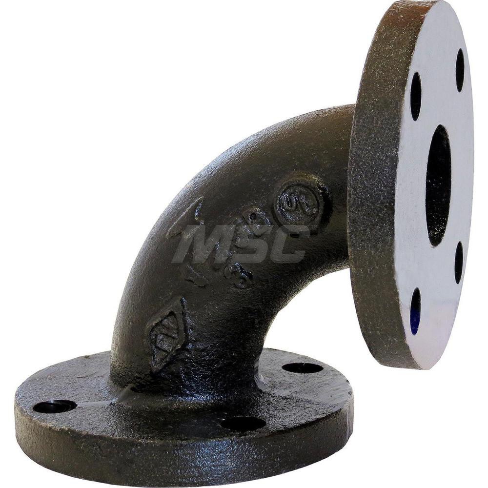 Black 90 &deg; Flanged Elbow: 10