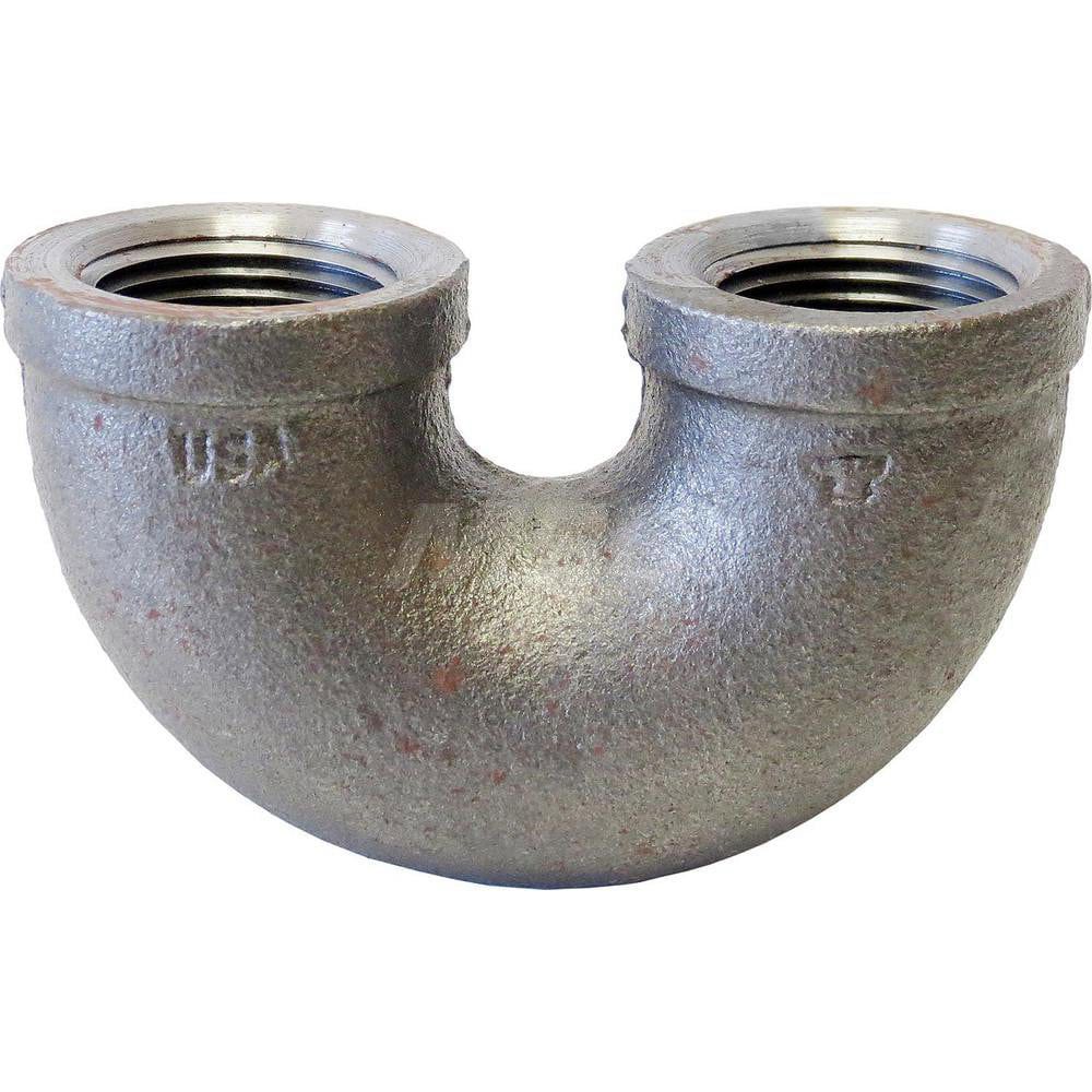 Black Open Return Bend: 1/2