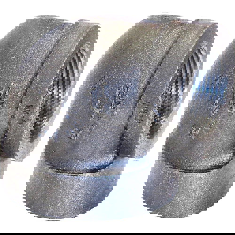 Black 90 &deg; Elbow: 1/2 x 3/8