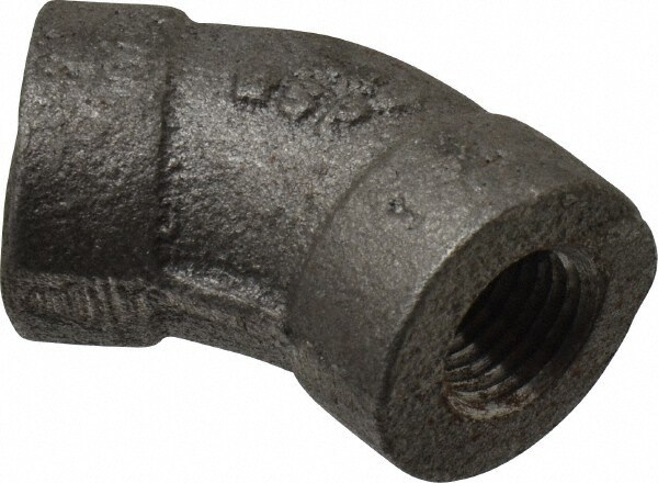 Black 45 &deg; Elbow: 1/4