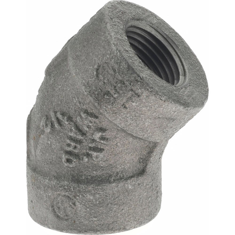 Black 45 &deg; Elbow: 1/2