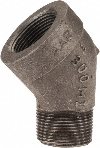 Black 45 &deg; Street Elbow: 1-1/4