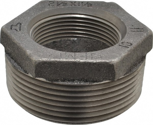Black Hex Bushing: 2-1/2 x 1-1/2