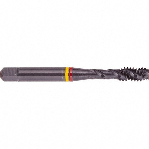 Spiral Flute Tap: #5-40, UNC, 3 Flute, Bottoming, Powdered Metal, Oxide Finish