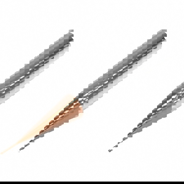 Ball End Mill: 1.20 mm Dia, 1.20 mm LOC, 2 Flute, Solid Carbide