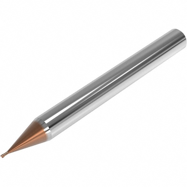 Corner Radius End Mill: 1.5 mm Dia, 1.13 mm LOC, 0.05 mm Radius, 2 Flutes, Solid Carbide