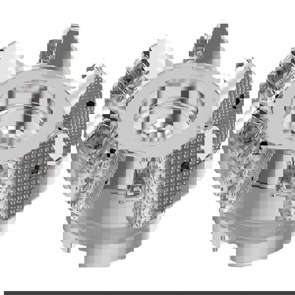 80mm Cut Diam, 27mm Arbor Hole, 6mm Max Depth of Cut, 48&deg; Indexable Chamfer & Angle Face Mill