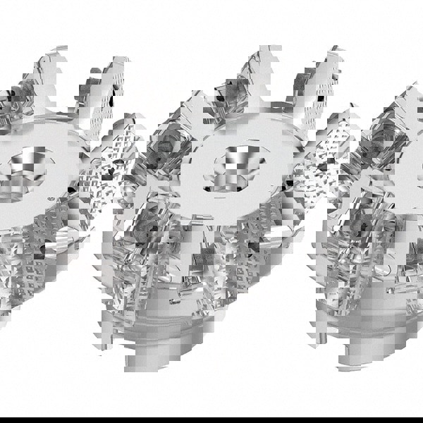 63mm Cut Diam, 22mm Arbor Hole, 6mm Max Depth of Cut, 48° Indexable Chamfer & Angle Face Mill