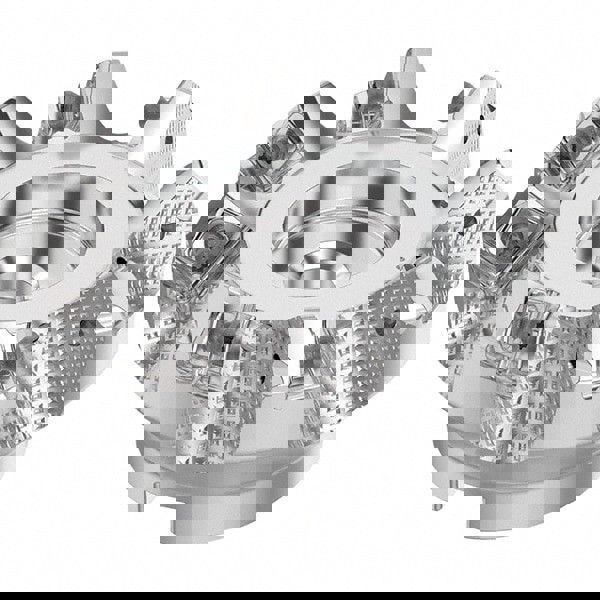 80mm Cut Diam, 27mm Arbor Hole, 6mm Max Depth of Cut, 48° Indexable Chamfer & Angle Face Mill