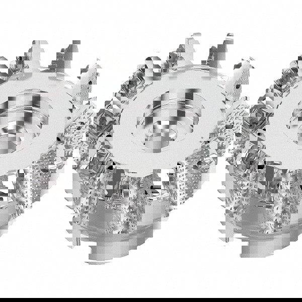 100mm Cut Diam, 32mm Arbor Hole, 6mm Max Depth of Cut, 48° Indexable Chamfer & Angle Face Mill