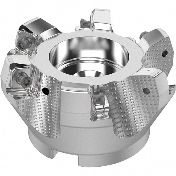 80mm Cut Diam, 27mm Arbor Hole, 8mm Max Depth of Cut, 71&deg; Indexable Chamfer & Angle Face Mill