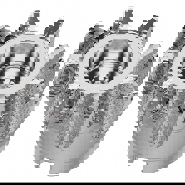 80mm Cut Diam, 27mm Arbor Hole, 8mm Max Depth of Cut, 71° Indexable Chamfer & Angle Face Mill