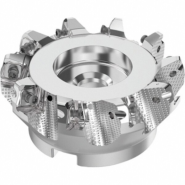 100mm Cut Diam, 32mm Arbor Hole, 8mm Max Depth of Cut, 71&deg; Indexable Chamfer & Angle Face Mill