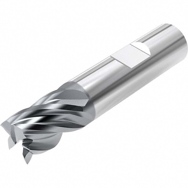 Square End Mill: 1/2'' Dia, 5/8'' LOC, 1/2'' Shank Dia, 3'' OAL, 5 Flutes, Solid Carbide