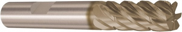 Corner Radius End Mill: 25 mm Dia, 78 mm LOC, 1 mm Radius, 6 Flutes, Solid Carbide