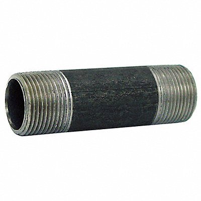 Black Pipe Nipples & Pipe; Pipe Size (Inch): 1/8 ; Length (Inch): 6 ; Schedule: 40 ; Construction: Welded ; Full or Partial Threading: Threaded on Both Ends ; Lead Free: No